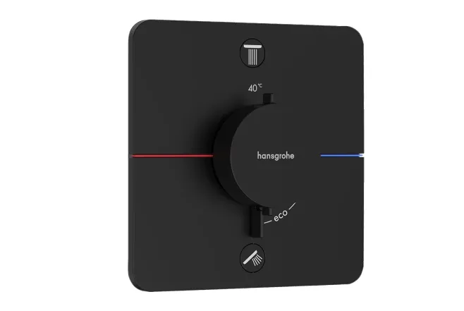 Термостат скрытого монтажа Hansgrohe SHOWER SELECT COMFORT Q для 2х потребителей, черный матовый