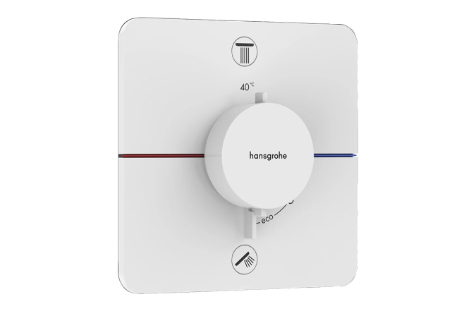 Термостат прихованого монтажу  Hansgrohe SHOWER SELECT COMFORT Q  для 2х споживачів, білий  матовий