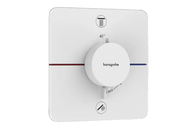 Термостат скрытого монтажа Hansgrohe SHOWER SELECT COMFORT Q для 2х потребителей, белый матовый