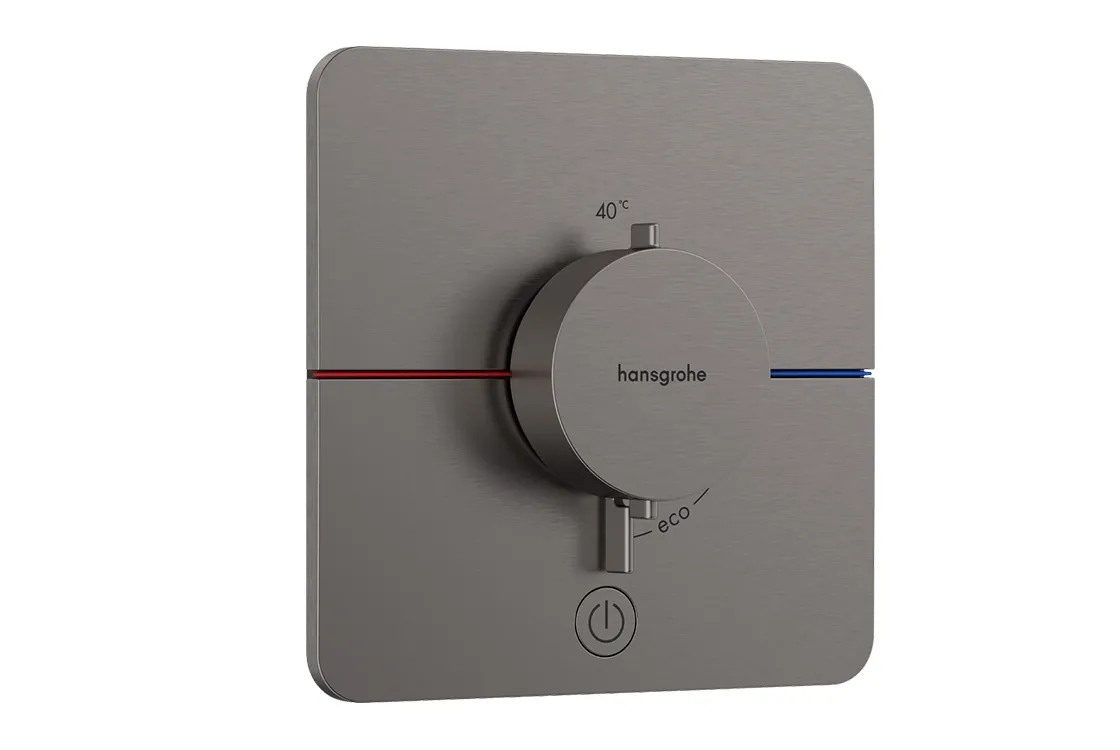 Термостат скрытого монтажа Hansgrohe ShowerSelect Comfort Q HighFlow на 1 функцию, полированный черный хром (15589340)