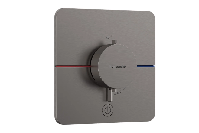 Термостат прихованого монтажу Hansgrohe ShowerSelect Comfort Q HighFlow на 1 функцію, полірований чорний хром  (15589340)
