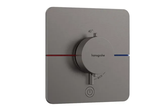 Термостат скрытого монтажа Hansgrohe ShowerSelect Comfort Q HighFlow на 1 функцию, полированный черный хром (15589340)