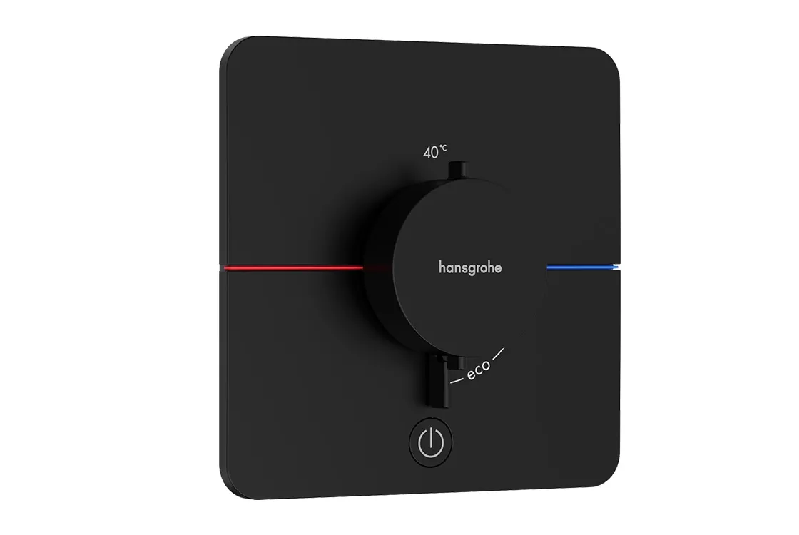 Термостат прихованого монтажу Hansgrohe ShowerSelect Comfort Q HighFlow на 1 функцію, матовий чорний (15589670)