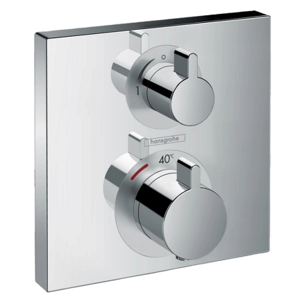 Термостат скрытого монтажа Hansgrohe Ecostat Square с запорным вентилем 1Jet, хром (15712000)