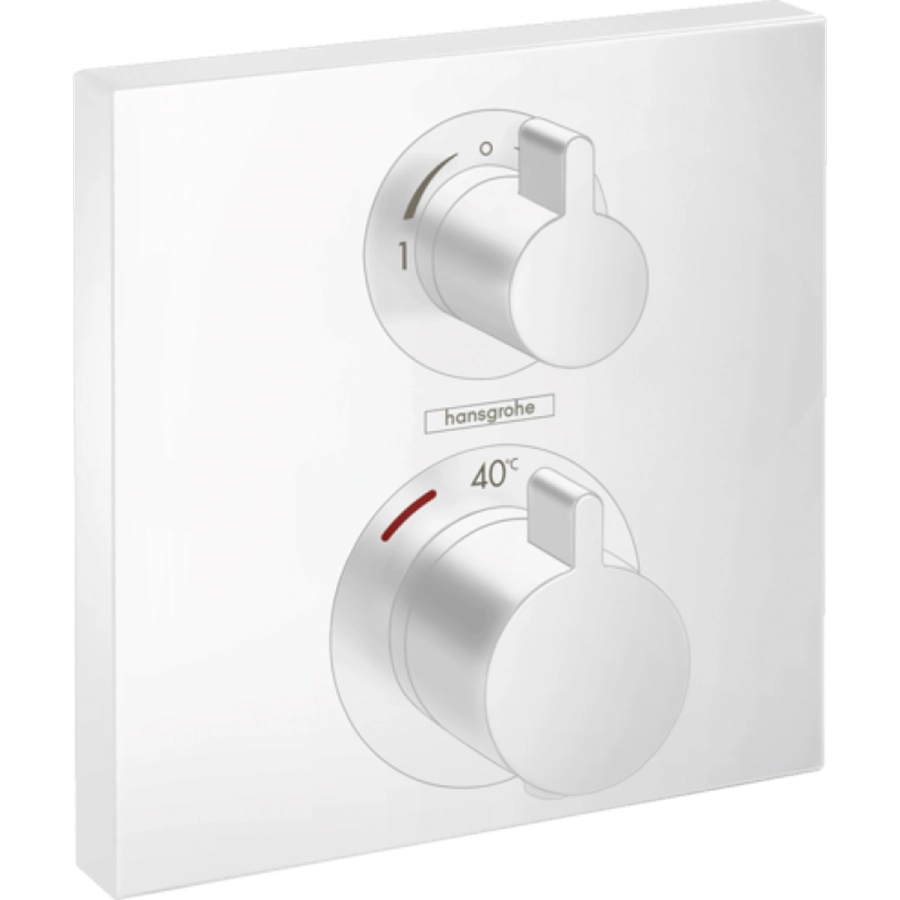 Термостат скрытого монтажа Hansgrohe Ecostat Square 2 режима, белый матовый (15714700)