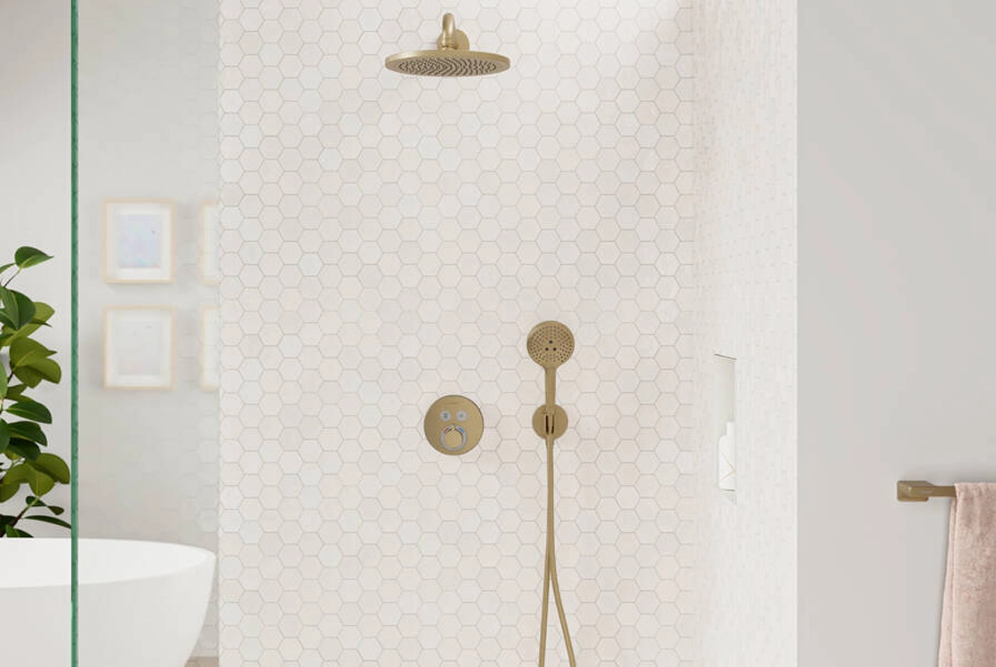 Термостат скрытого монтажа Hansgrohe SHOWER SELECT COMFORT S для 2х потребителей, шлифованная бронза Фото - 1