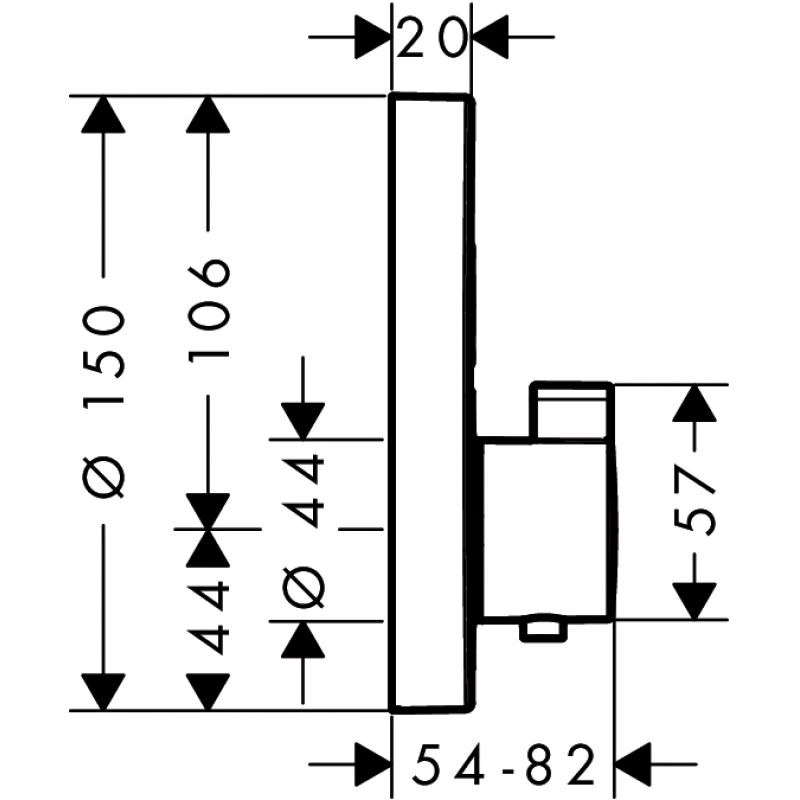 Термостат скрытого монтажа Hansgrohe SHOWER SELECT COMFORT S для 2х потребителей, шлифованная бронза Фото - 2