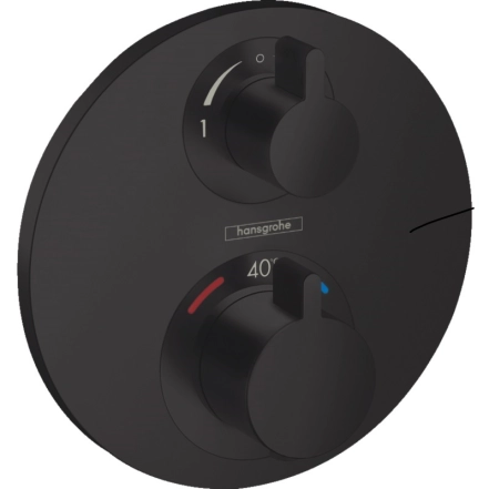 Термостат скрытого монтажа Hansgrohe Ecostat S, черный матовый (15758670)