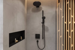 Термостат прихованого монтажу Hansgrohe ShowerSelect  для 2х споживачiв, чорний матовий Фото - 1