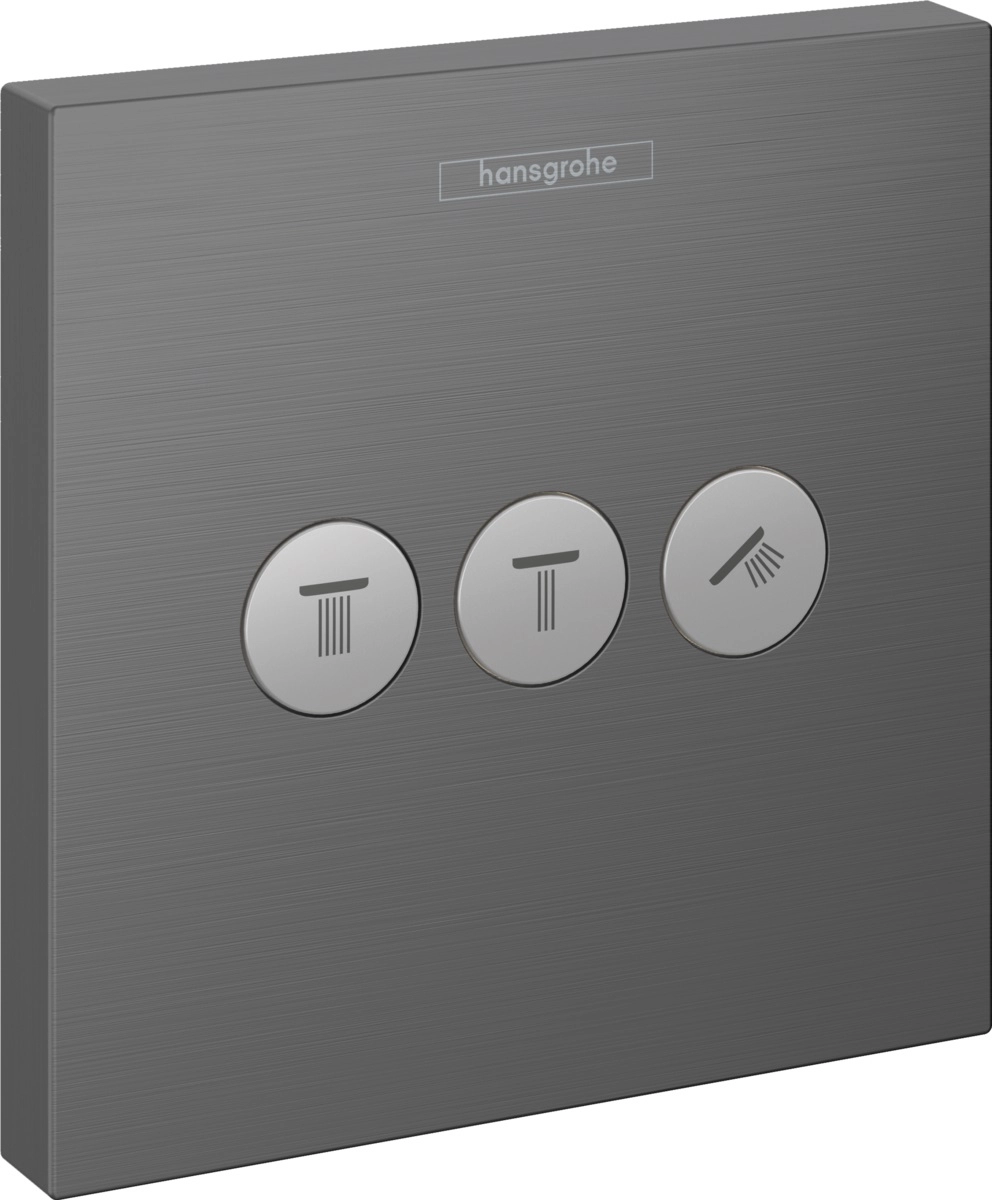 Перемикач Hansgrohe ShowerSelect на 3 клавіші, чорний хром (15764340)