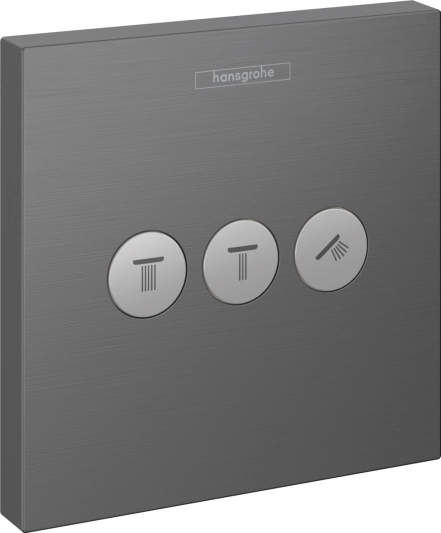 Перемикач Hansgrohe ShowerSelect на 3 клавіші, чорний хром (15764340)