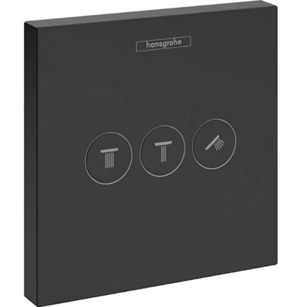 Переключатель положений Hansgrohe ShowerSelect на 3 потребителя, черный матовый (15764670)