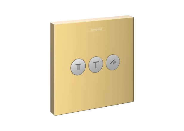 Переключатель Hansgrohe ShowerSelect на 3 клавиши, золото (15764990)