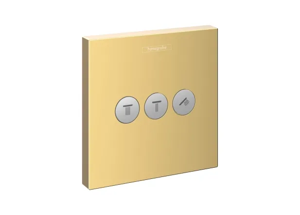 Переключатель Hansgrohe ShowerSelect на 3 клавиши, золото (15764990)