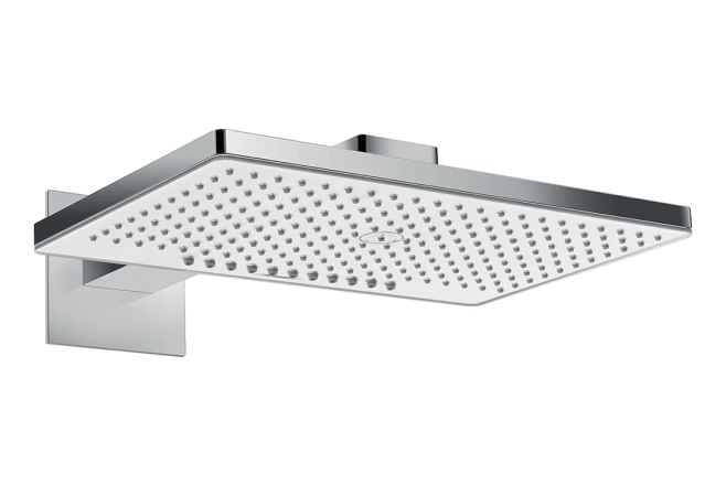 Верхній душ Hansgrohe Rainmaker Select 460 2jet з тримачем 450 мм, білий/ хром