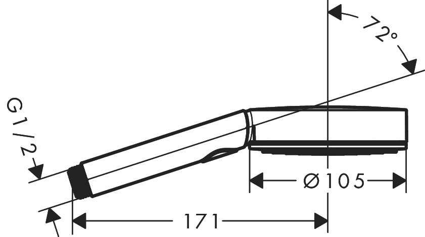 Ручной душ Hansgrohe PULSIFY 105 3jet (3 типа струи PowderRain, IntenseRain, MonoRain) EcoSmart, черный матовый Фото - 2