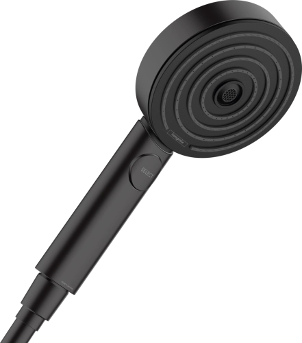 Ручний душ Hansgrohe PULSIFY 105 3jet (3 типи струї PowderRain, IntenseRain, MonoRain) EcoSmart, чорний матовий