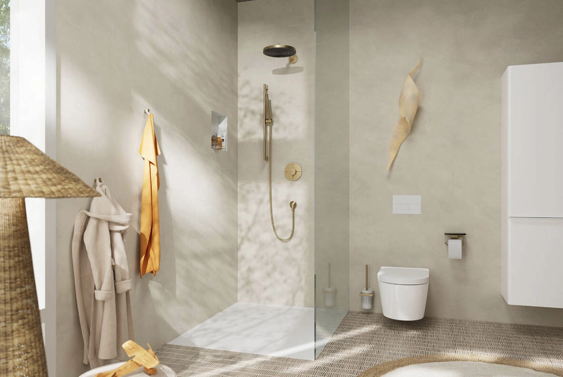 Ручний душ Hansgrohe PULSIFY  S 1 режим, Ecosmart, шліфована бронза Фото - 5