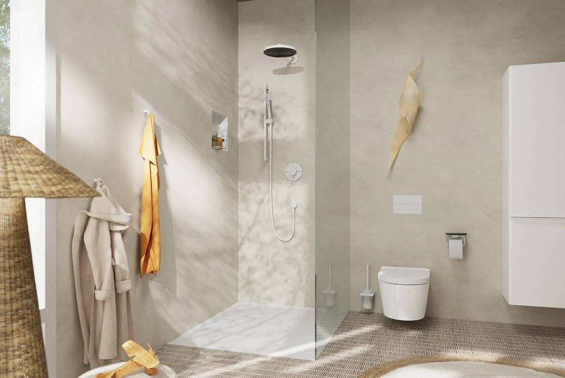 Верхній душ Hansgrohe PULSIFY 260мм, 1 режим, білий матовий Фото - 3