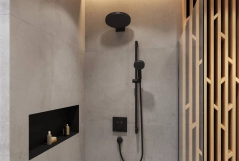 Держатель верхнего душа Hansgrohe PULSIFY, черный матовый Фото - 1