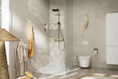 Душова система 260 з термостатом Hansgrohe PULSIFY Showerpipe, шліфована бронза Фото - 1