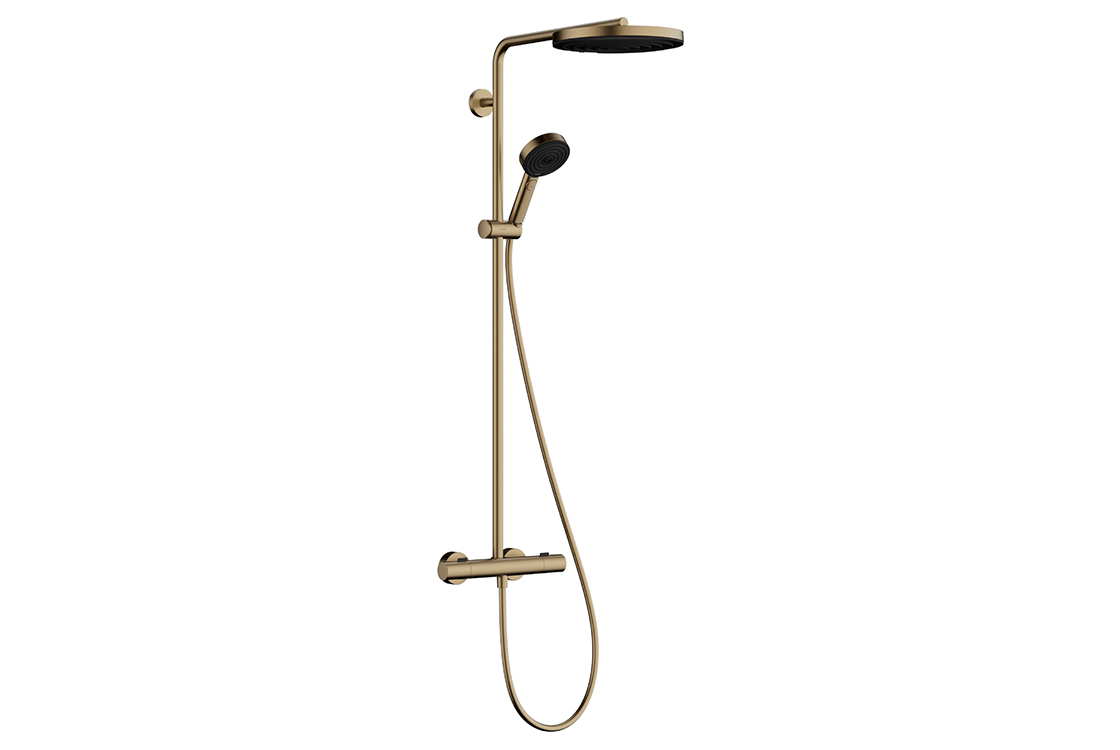Душевая система 260 с термостатом Hansgrohe PULSIFY S PURO Showerpipe, шлифованная бронза