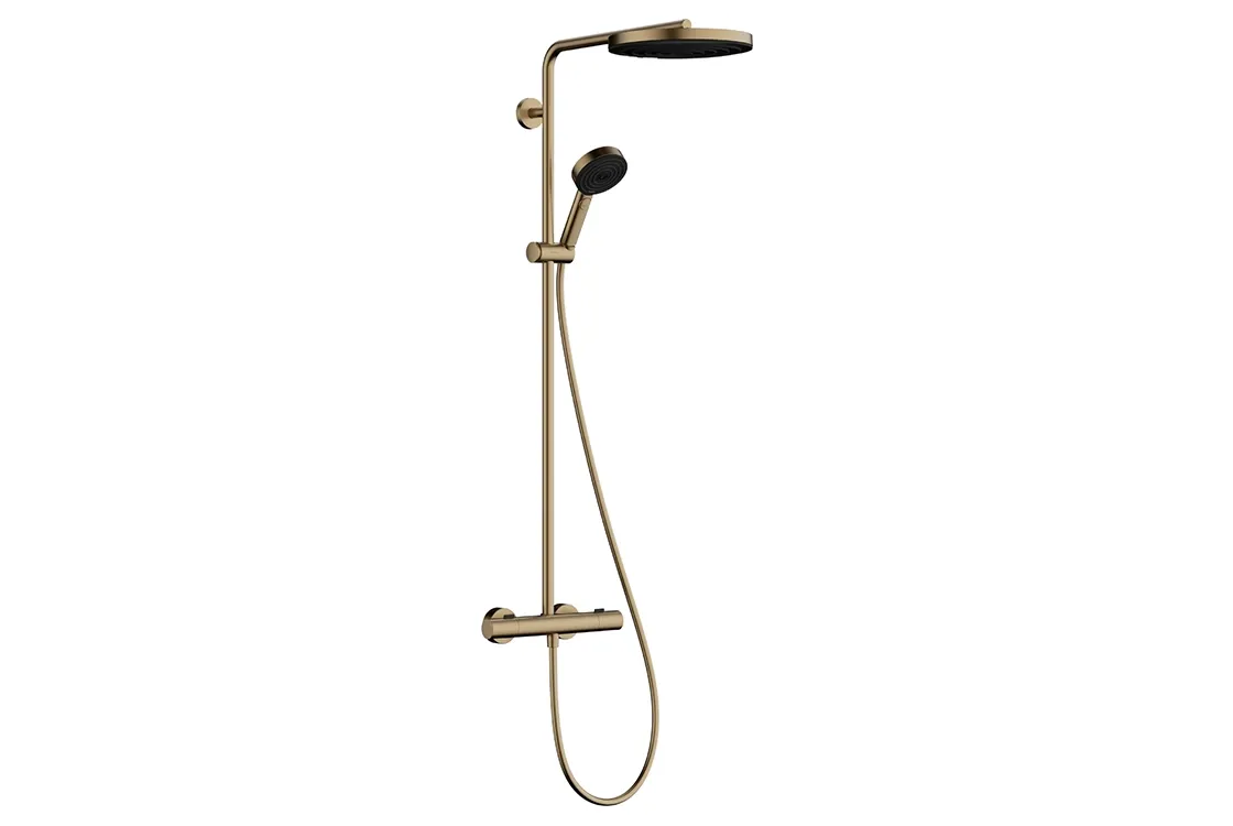 Душевая система 260 с термостатом Hansgrohe PULSIFY S PURO Showerpipe, шлифованная бронза