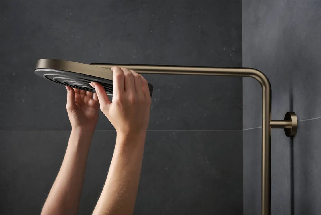 Душевая система 260 с термостатом Hansgrohe PULSIFY S PURO Showerpipe, шлифованная бронза Фото - 5