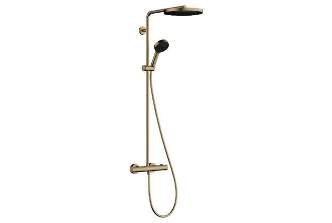 Душевая система 260 с термостатом Hansgrohe PULSIFY S PURO Showerpipe, шлифованная бронза