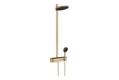 Душевая система Hansgrohe PULSIFY Showerpipe 260 2jet EcoSmart, с термостатом, шлифованная бронза