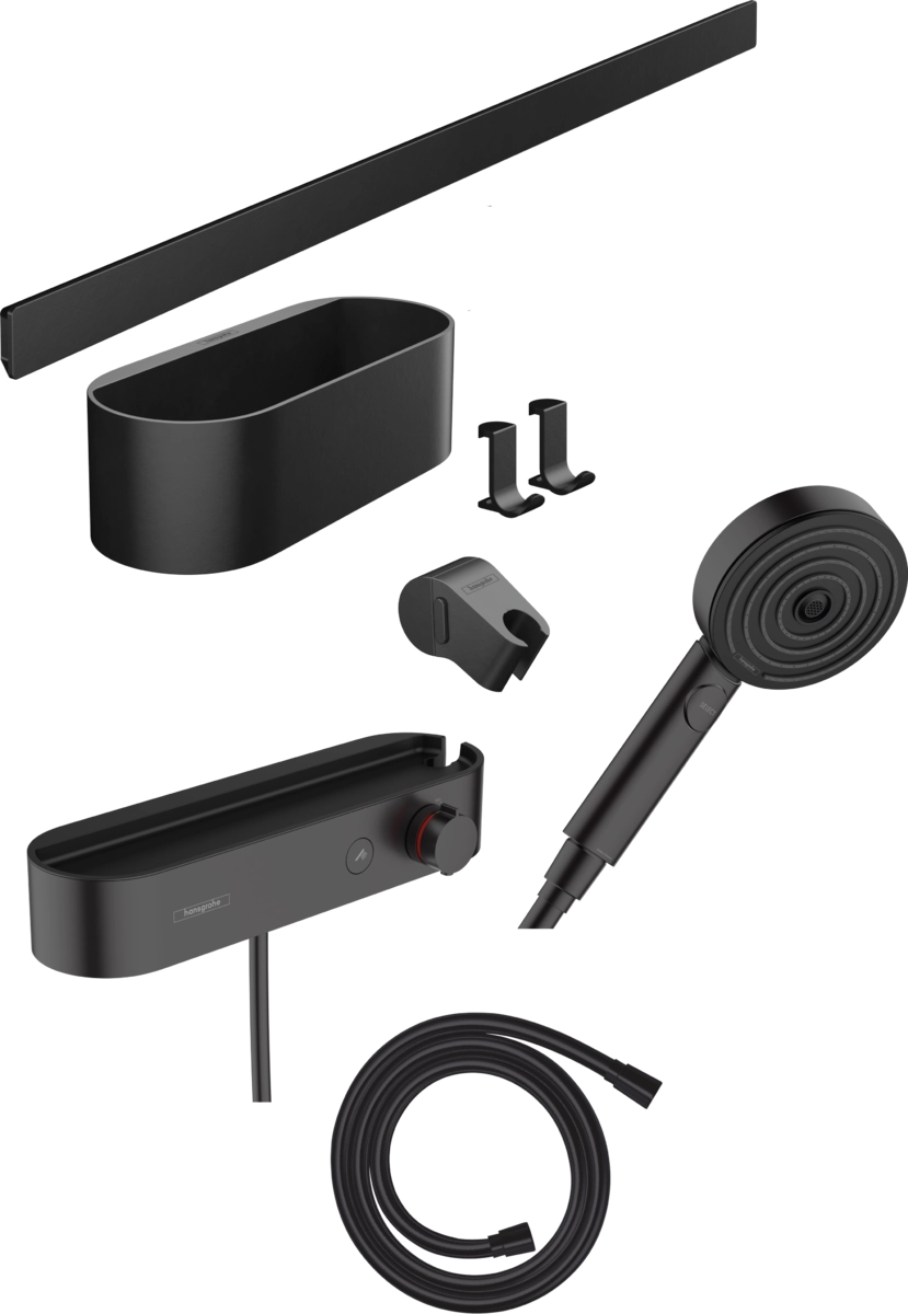 Душовий набір Hansgrohe WALLSTORIS 24250670, чорний