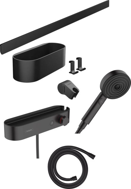 Душовий набір Hansgrohe WALLSTORIS 24250670, чорний