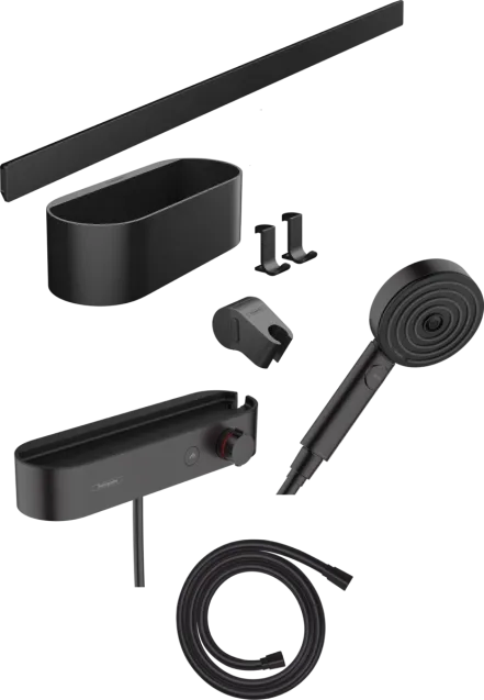 Душовий набір Hansgrohe WALLSTORIS 24250670, чорний