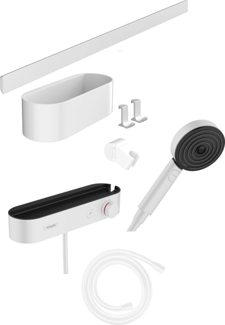 Душевой набор Hansgrohe WALLSTORIS 24250700, белый