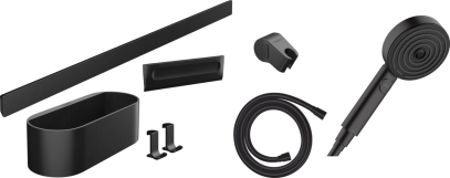 Душовий набір Hansgrohe WALLSTORIS 24291670, чорний