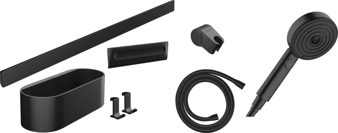 Душовий набір Hansgrohe WALLSTORIS 24291670, чорний