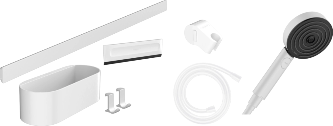Душовий набір Hansgrohe WALLSTORIS 24291700, білий
