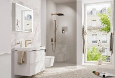 Тримач верхнього душу Hansgrohe PULSIFY E, 39см, шліфована  бронза Фото - 2