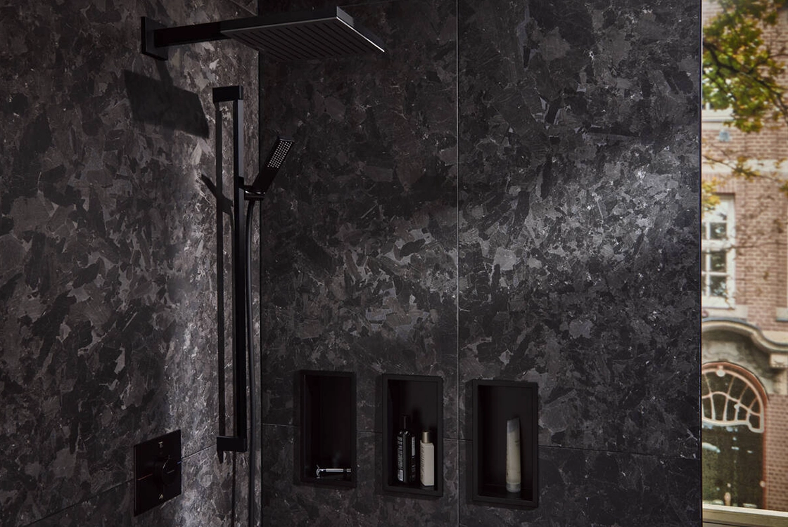 Тримач верхнього душу Hansgrohe  PULSIFY E, 39см, чорний матовий Фото - 2