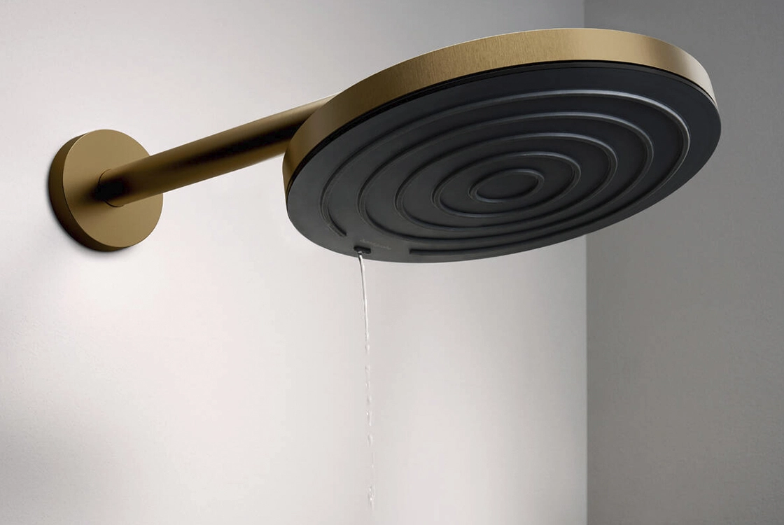 Тримач верхнього душу  Hansgrohe 39см, колір шлифована бронза Фото - 1