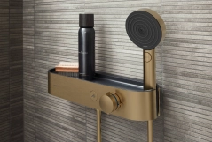 Термостат для душу Hansgrohe ShowerTablet Select 400 мм для душу, бронза (24360140) Фото - 1