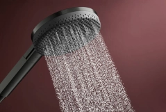 Ручний душ Hansgrohe RAINDANCE ALIVE SELECT S  (3 типа струи RainAir, PowderRain, Massage), шліфованний чорний хром Фото - 3