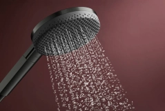 Ручний душ Hansgrohe RAINDANCE ALIVE SELECT S  (3 типа струи RainAir, PowderRain, Massage), шліфованний чорний хром Фото - 4