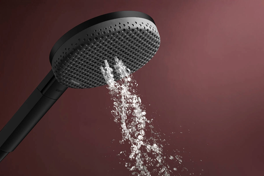 Ручний душ Hansgrohe RAINDANCE ALIVE SELECT S (3 типи струменів RainAir, PowderRain, Massage), чорний матовий Фото - 3
