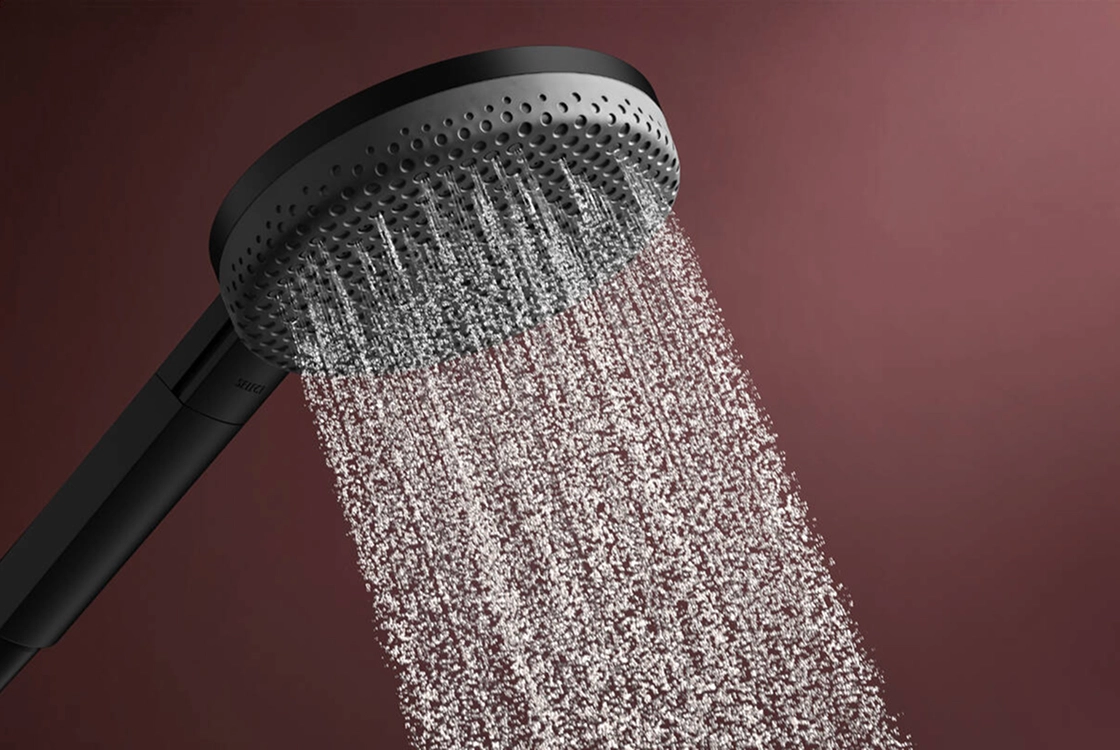 Ручний душ Hansgrohe RAINDANCE ALIVE SELECT S (3 типи струменів RainAir, PowderRain, Massage), чорний матовий Фото - 4