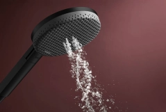 Ручний душ Hansgrohe RAINDANCE ALIVE SELECT S (3 типи струменів RainAir, PowderRain, Massage), чорний матовий Фото - 3