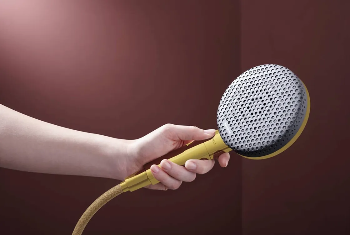 Ручний душ Hansgrohe RAINDANCE ALIVE SELECT S (3 типи струменів RainAir, PowderRain, Massage), полірованне золото Фото - 1