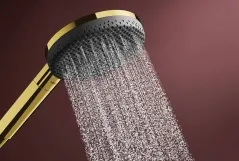 Ручний душ Hansgrohe RAINDANCE ALIVE SELECT S (3 типи струменів RainAir, PowderRain, Massage), полірованне золото Фото - 3
