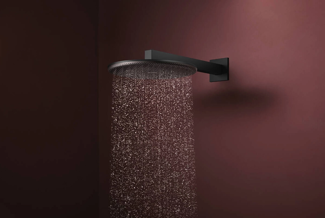 Верхний душ Hansgrohe Raindance Alive S 300мм, 2 режима, с держателем, черный матовый Фото - 1