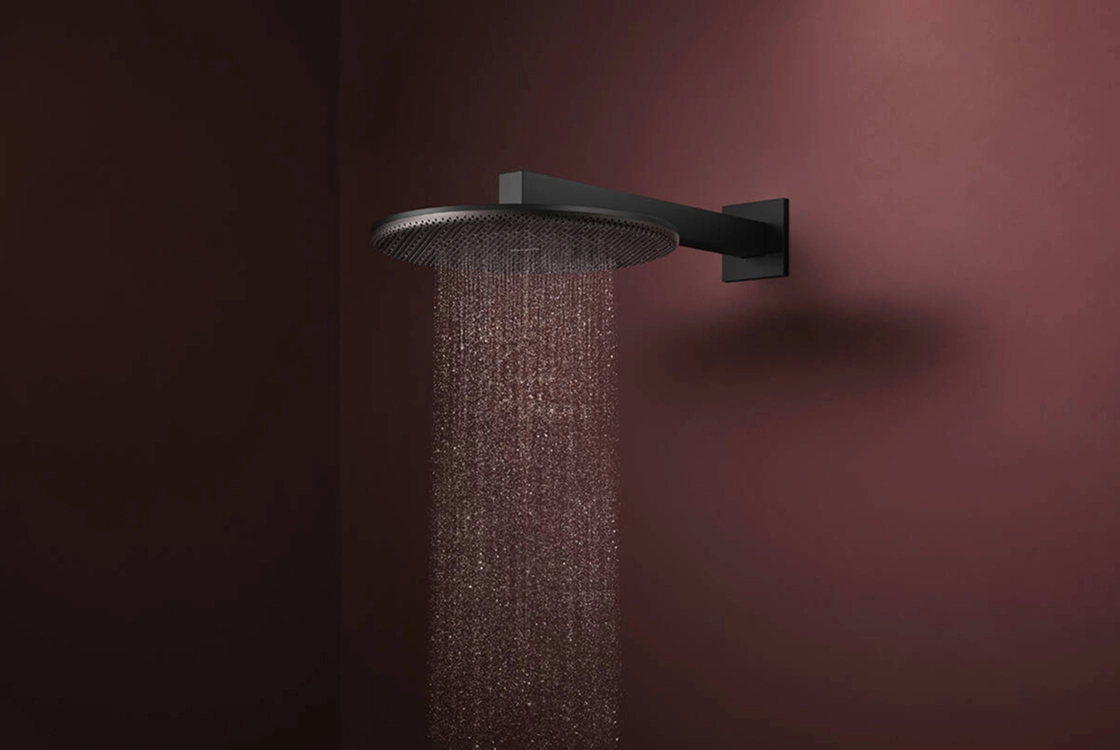 Верхний душ Hansgrohe Raindance Alive S 300мм, 2 режима, с держателем, черный матовый Фото - 2